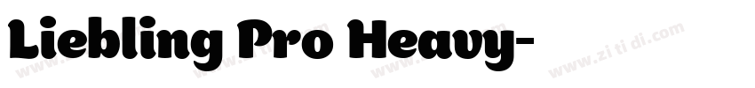 Liebling Pro Heavy字体转换